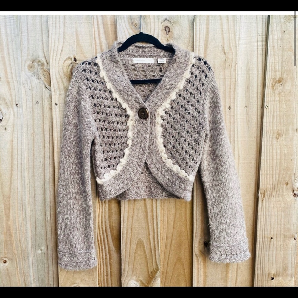 Anthropologie Sleeping On Snow Knit Cardigan